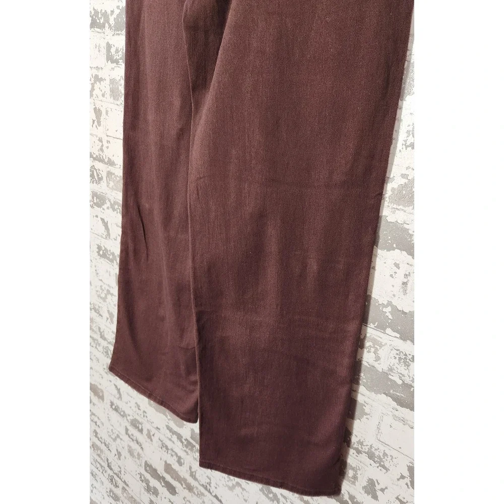Forever 21 Cargo Pants Denim Dark Cocoa Straight Leg Distressed High Rise Casual